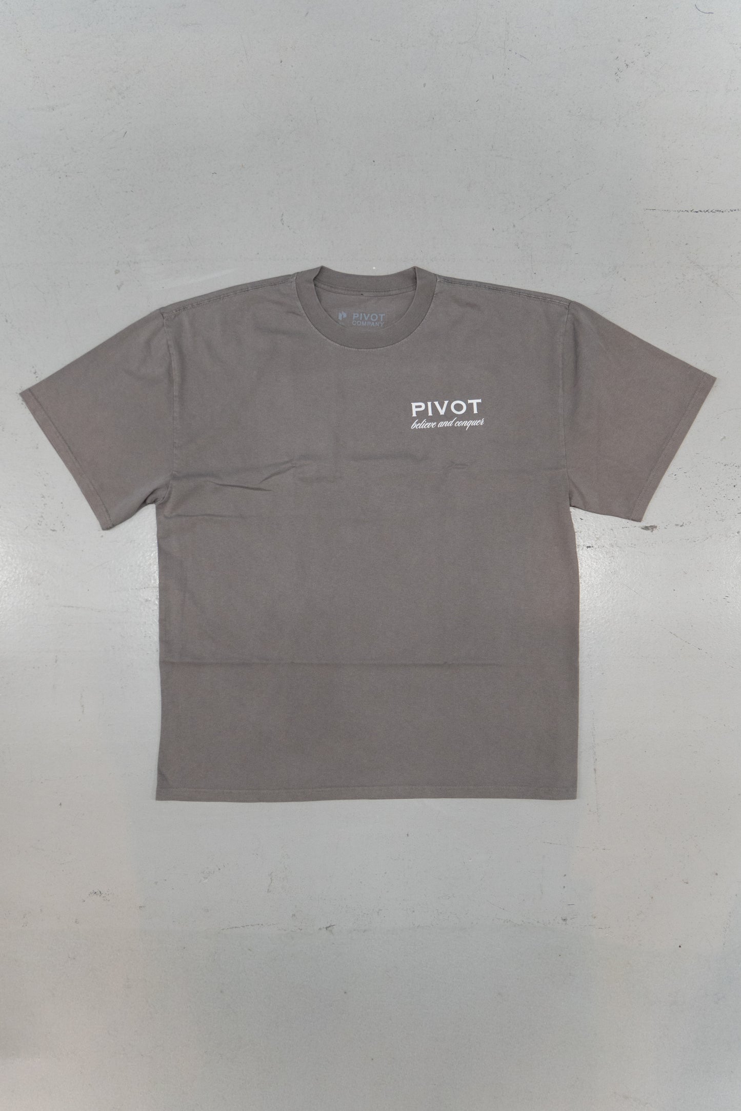 Power in Confidence Oversized Tee - Grey