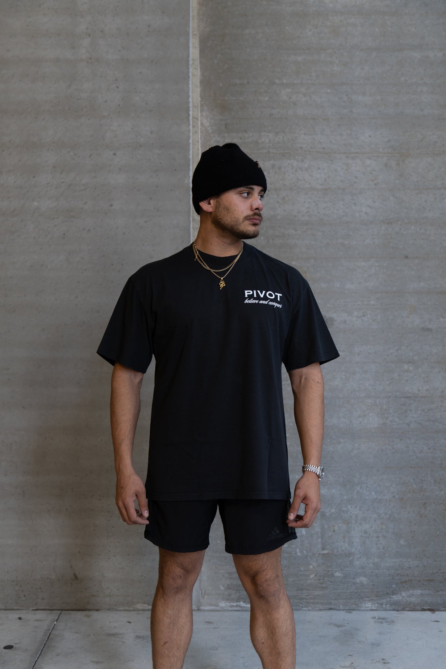 Power in Confidence Oversized Tee - Black