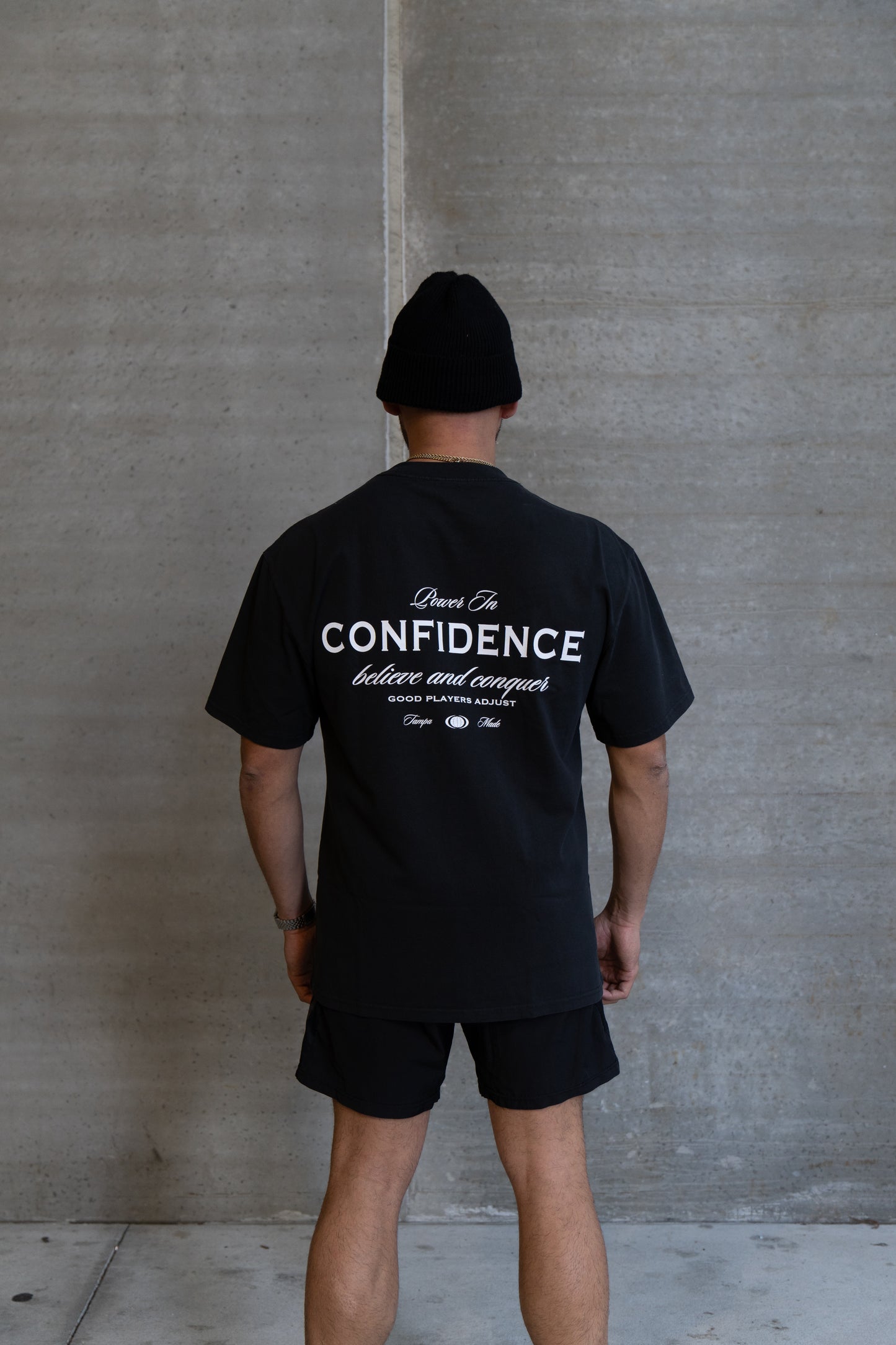 Power in Confidence Oversized Tee - Black