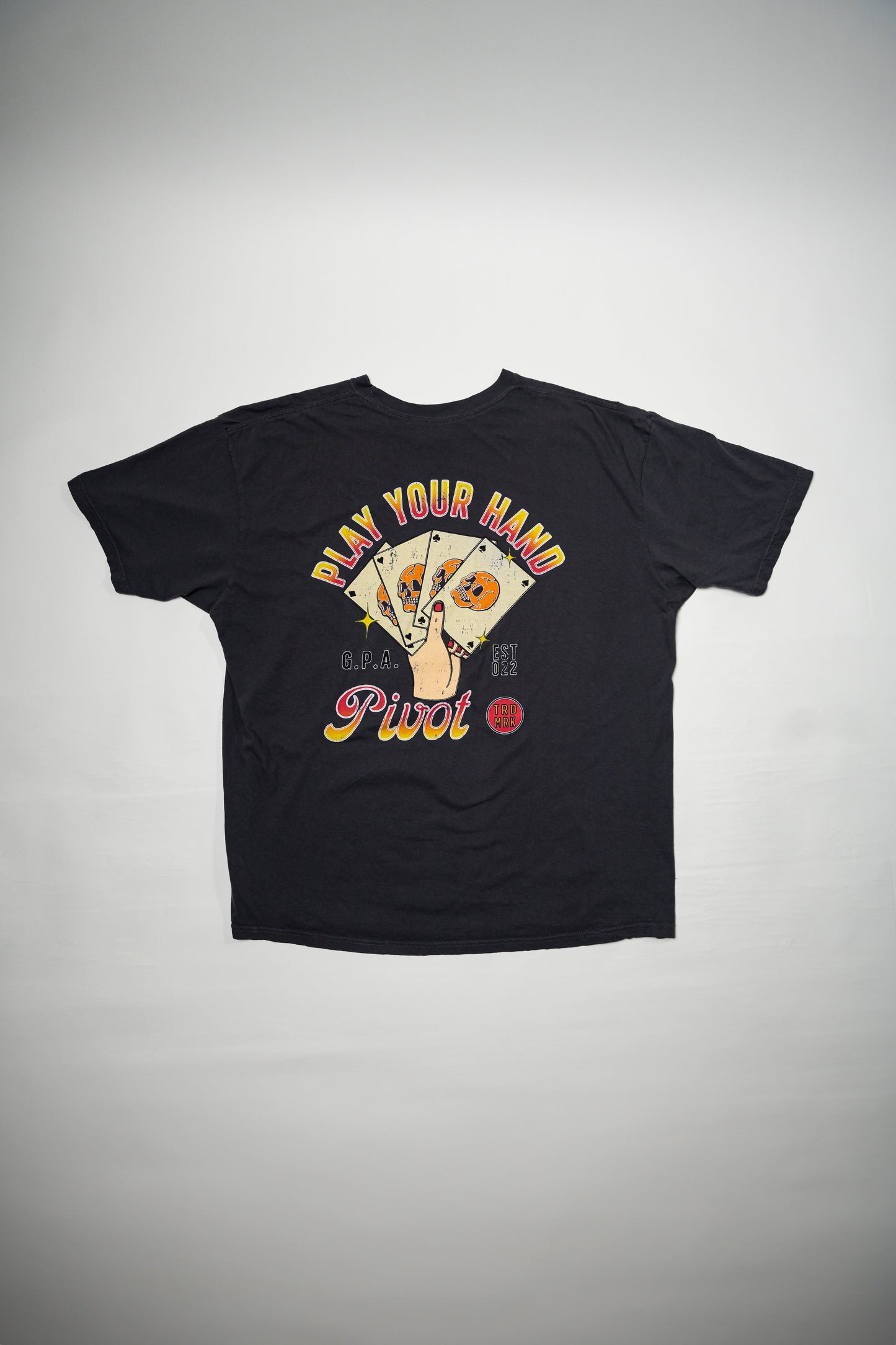 Pivot Play Your Hand Charcoal Tee Shirt PIVOT