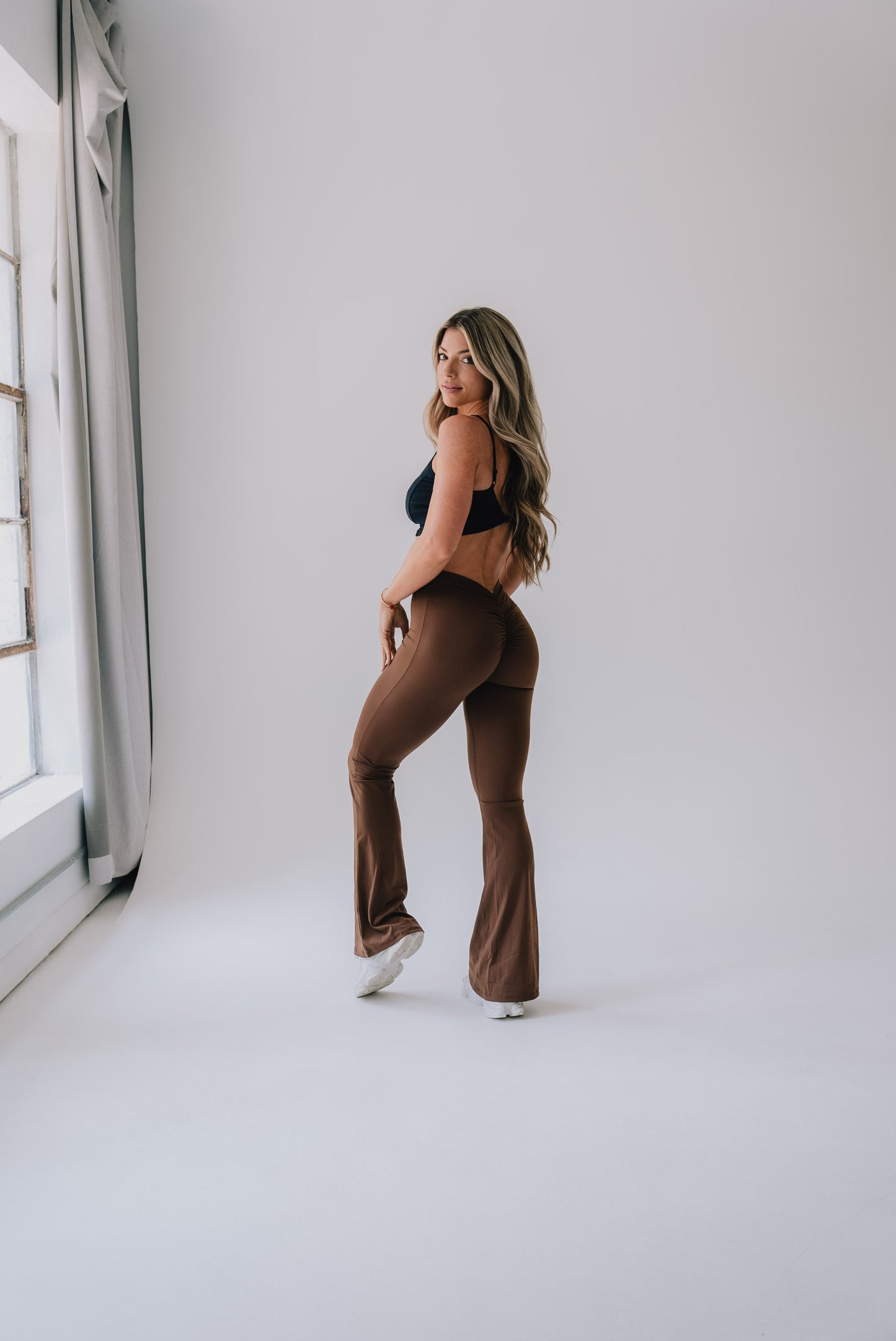 Brown Flared Leggings