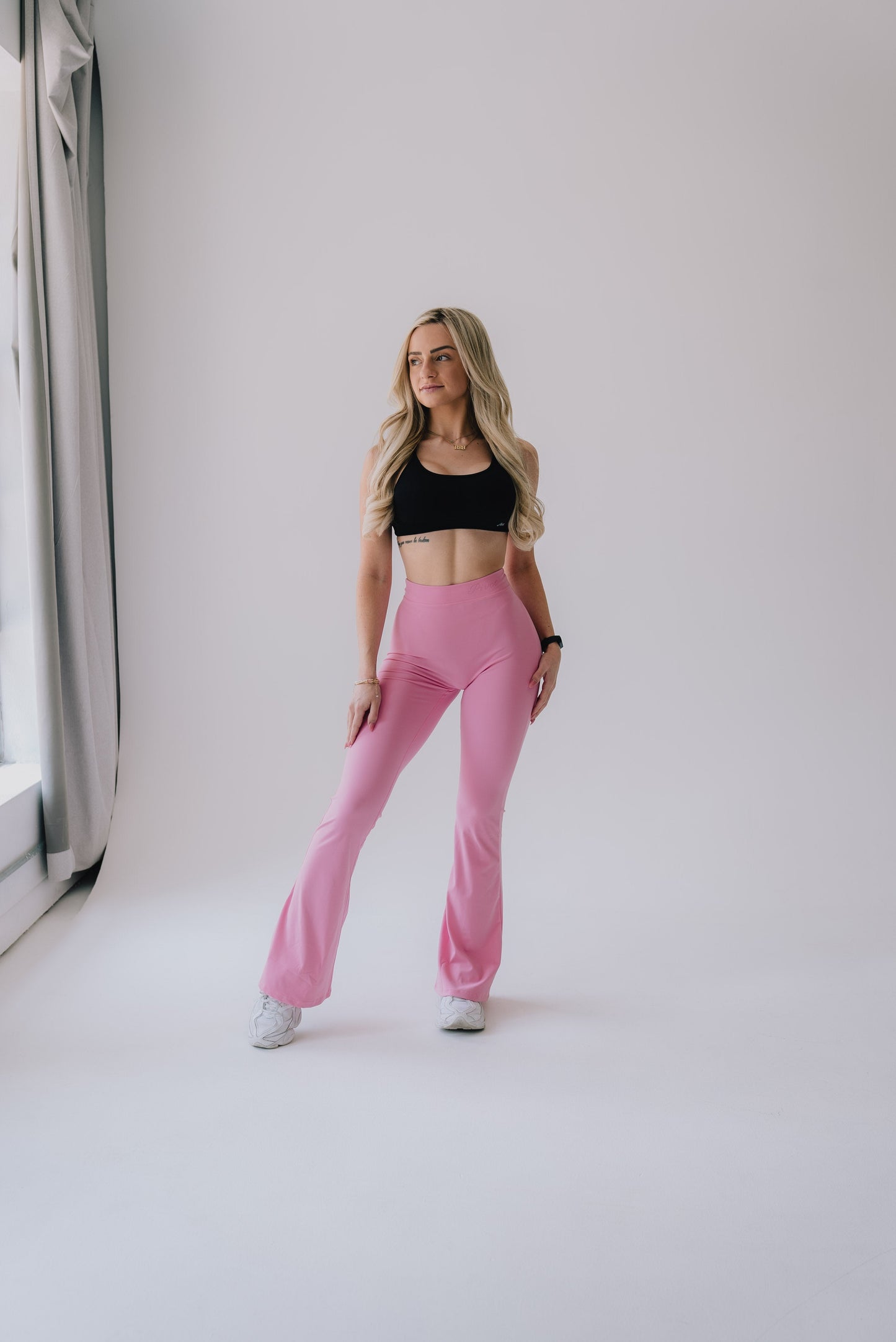 Pink Flared Leggings