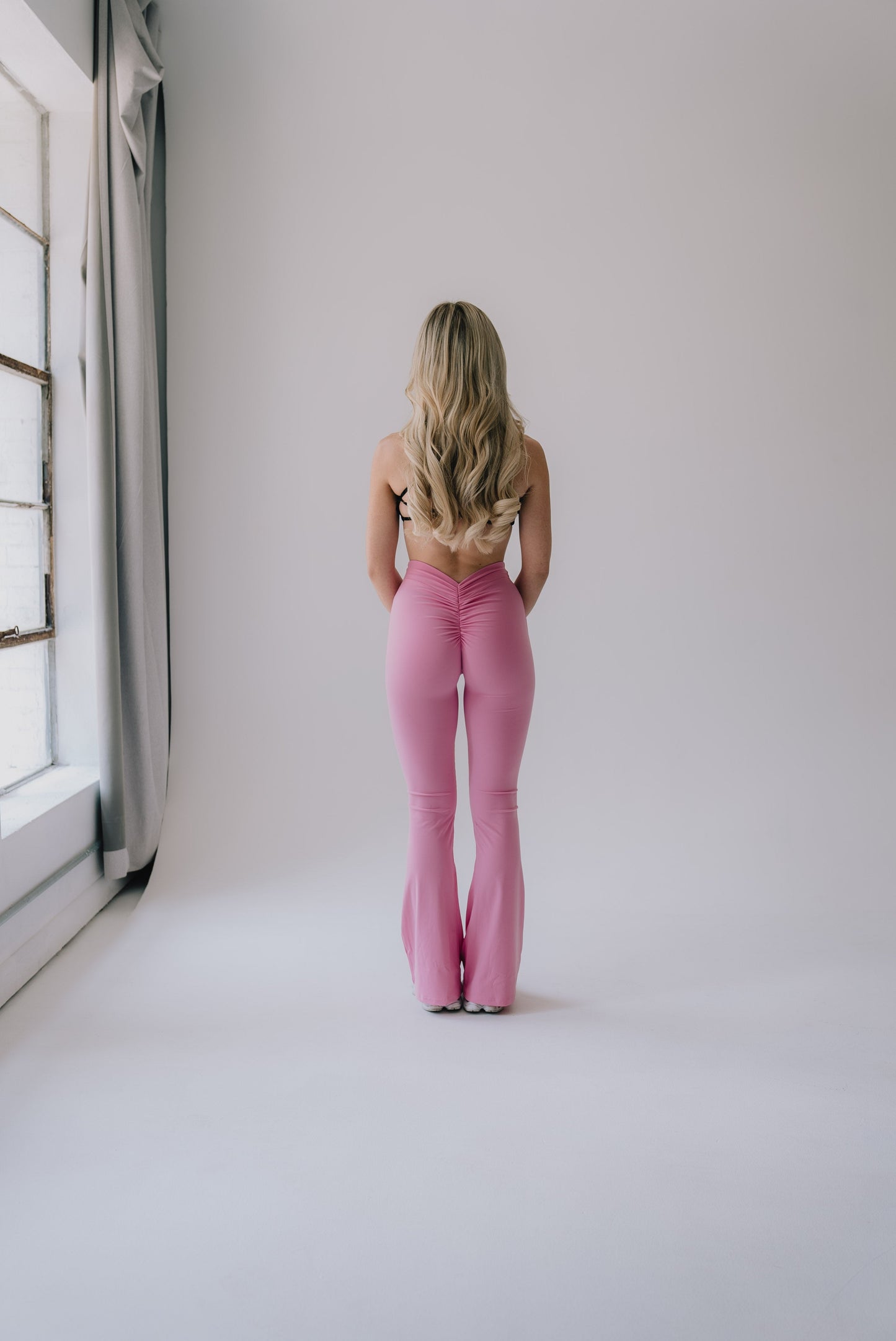 Pink Flared Leggings